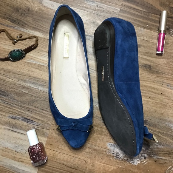 Louise et Cie Shoes - Louise et Cie- Blue gold leather flats